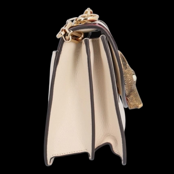 Gucci Limited Edition Fox Pearl Broche Goatskin Leather Flap Bag - Picture 9 of 16